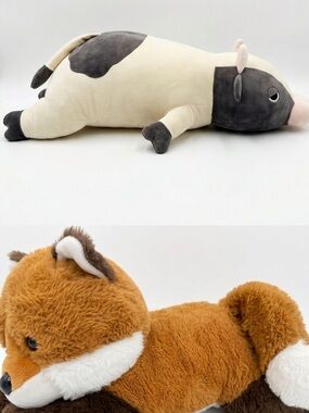 Plush Stuffed Fox and Cow Duo-Bundle listing